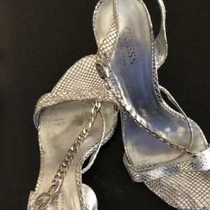 Guess by Marciano silver high heels